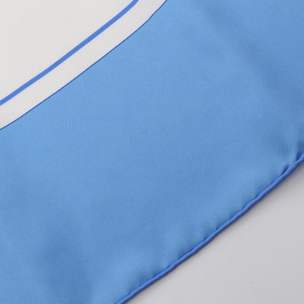 HERMES White Silk Scarf - Picture 5 of 5